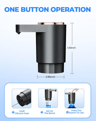 LADFAR water bottle pump 2-5 gallon compatibility for wide bottle ranges