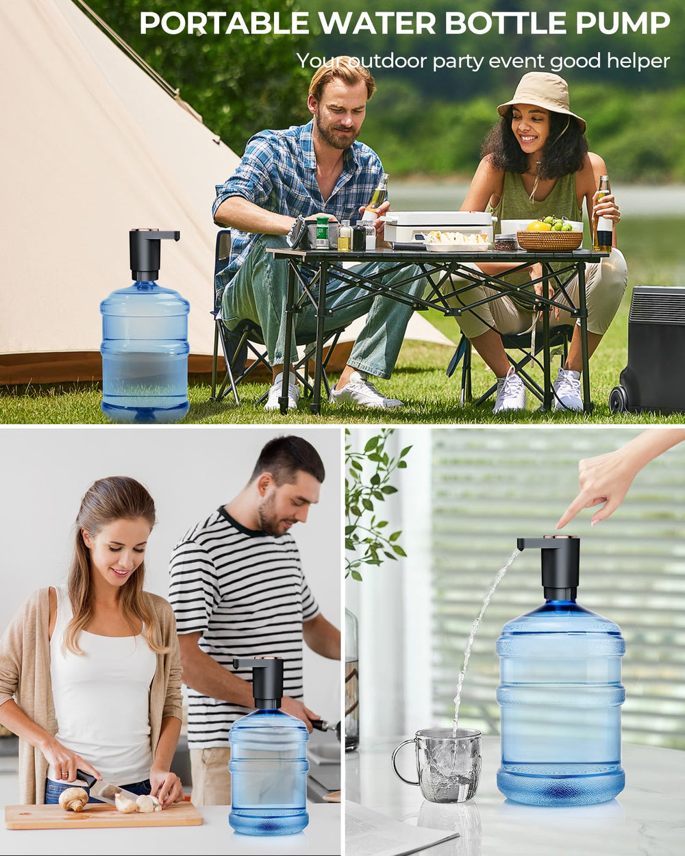 LADFAR water bottle pump one button operation for quick pours