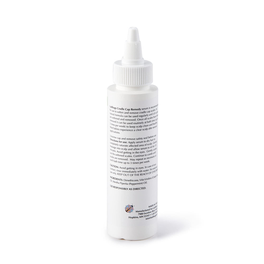 Ladibugs newborn-friendly formula supports soft, clean scalps.