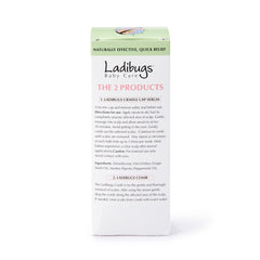 Ladibugs serum is massaged into the scalp for soothing nourishment.