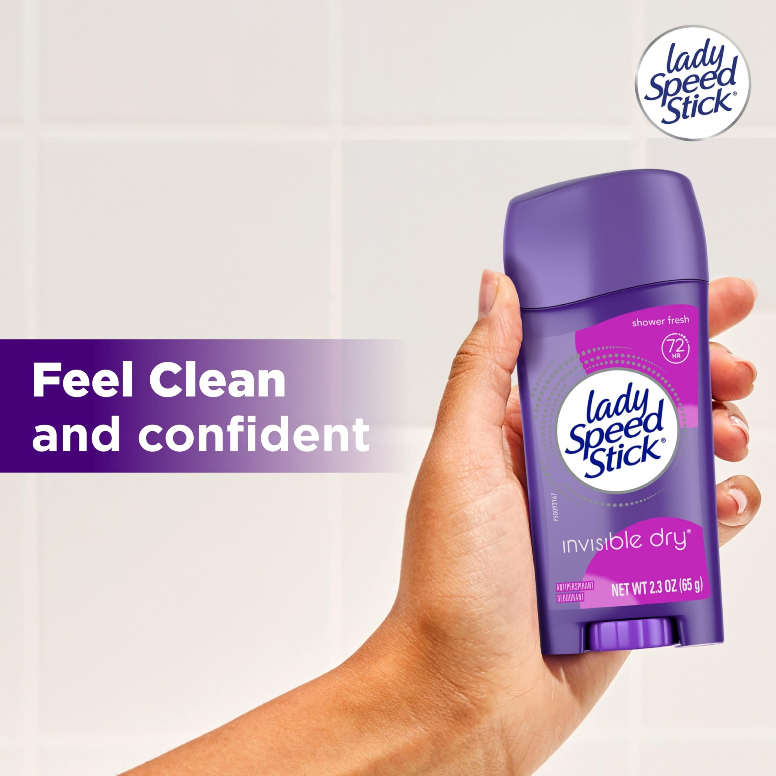 Lady Speed Stick smooth glide for quick daily grooming.