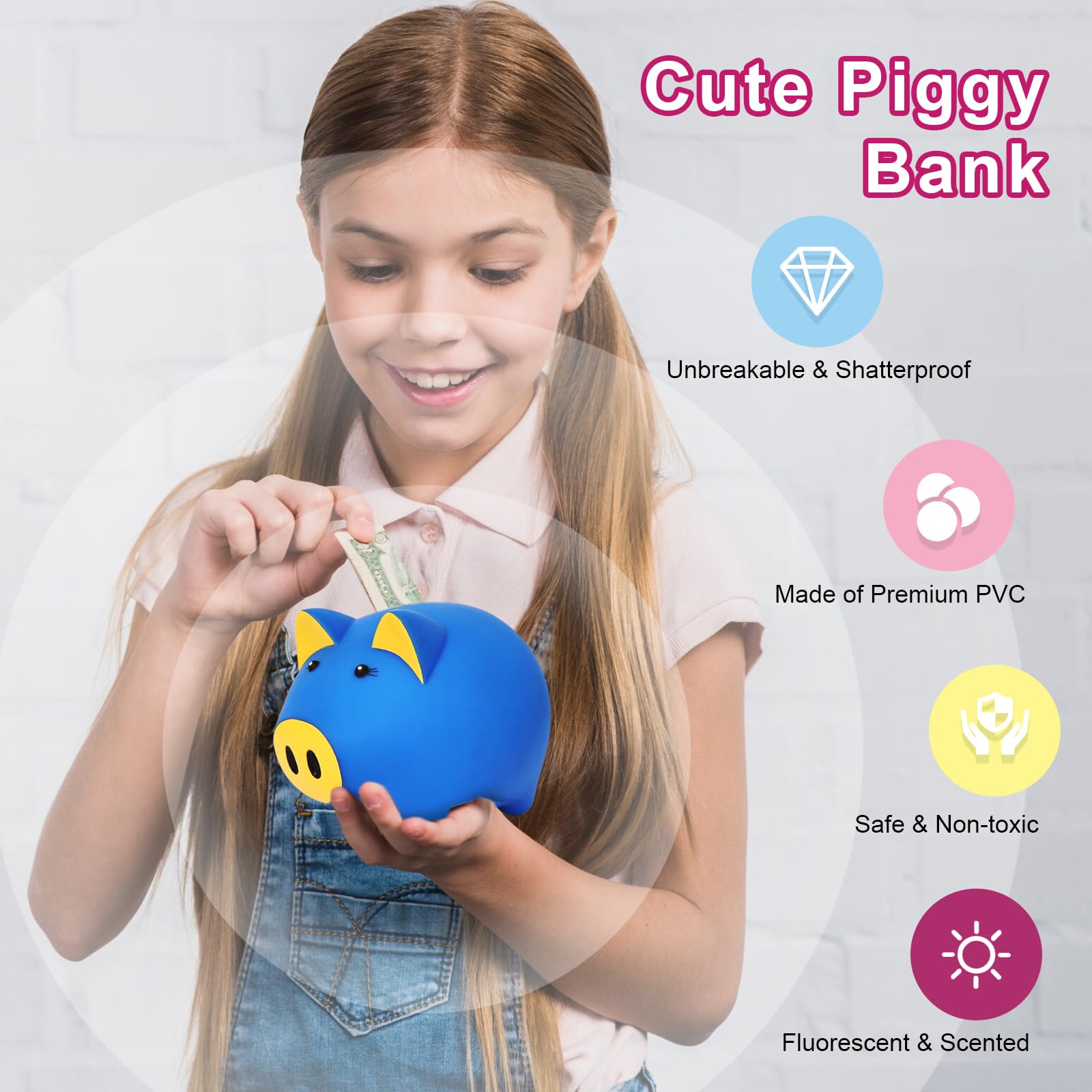 LAEBUILD cartoon pig design in bright colors for kids.
