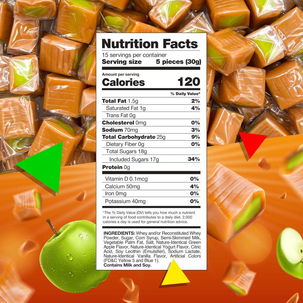 LAETAFOOD Caramel Cubes individually wrapped preserve freshness for on-the-go snacking