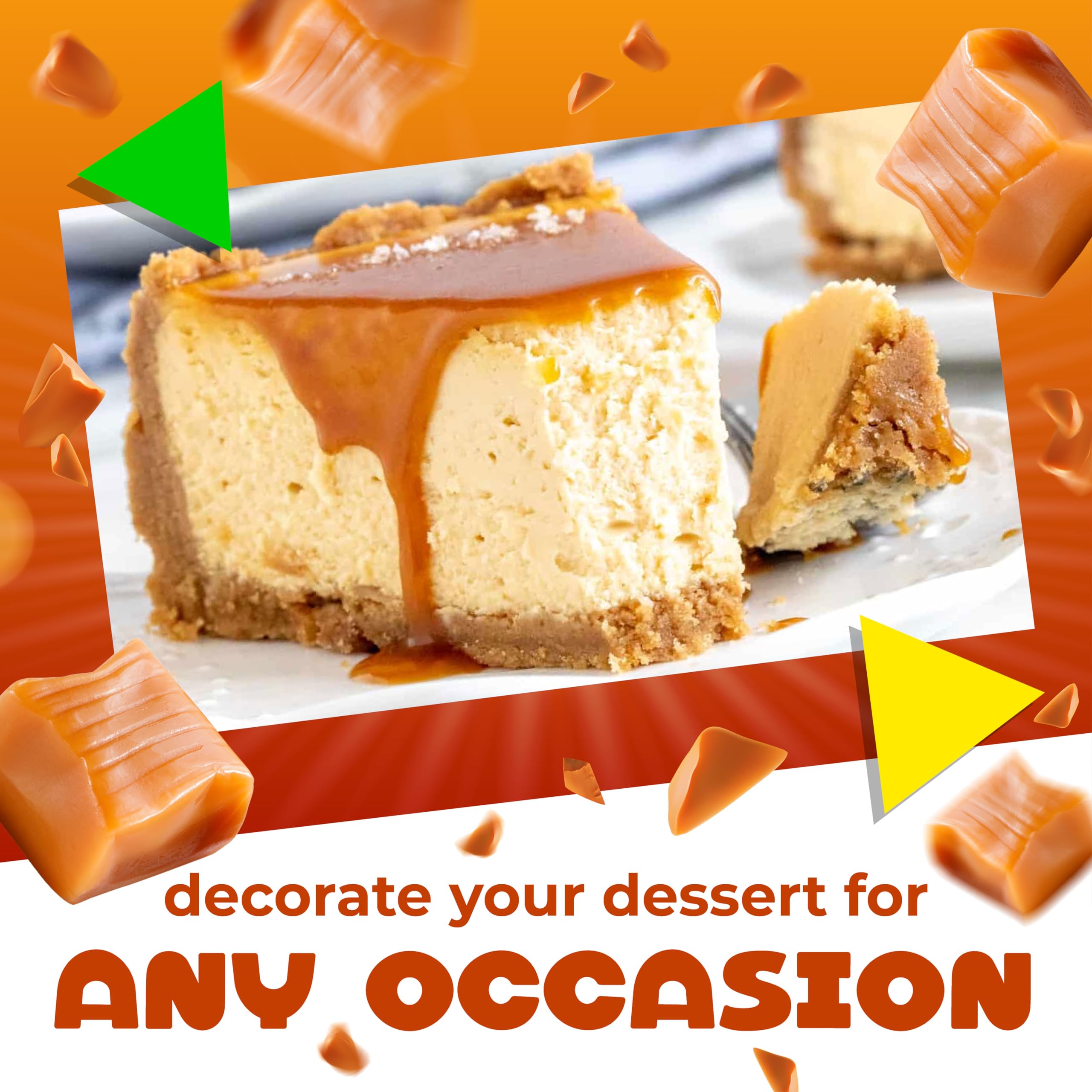 LAETAFOOD Caramel Cubes serving bowl, ideal party treat.