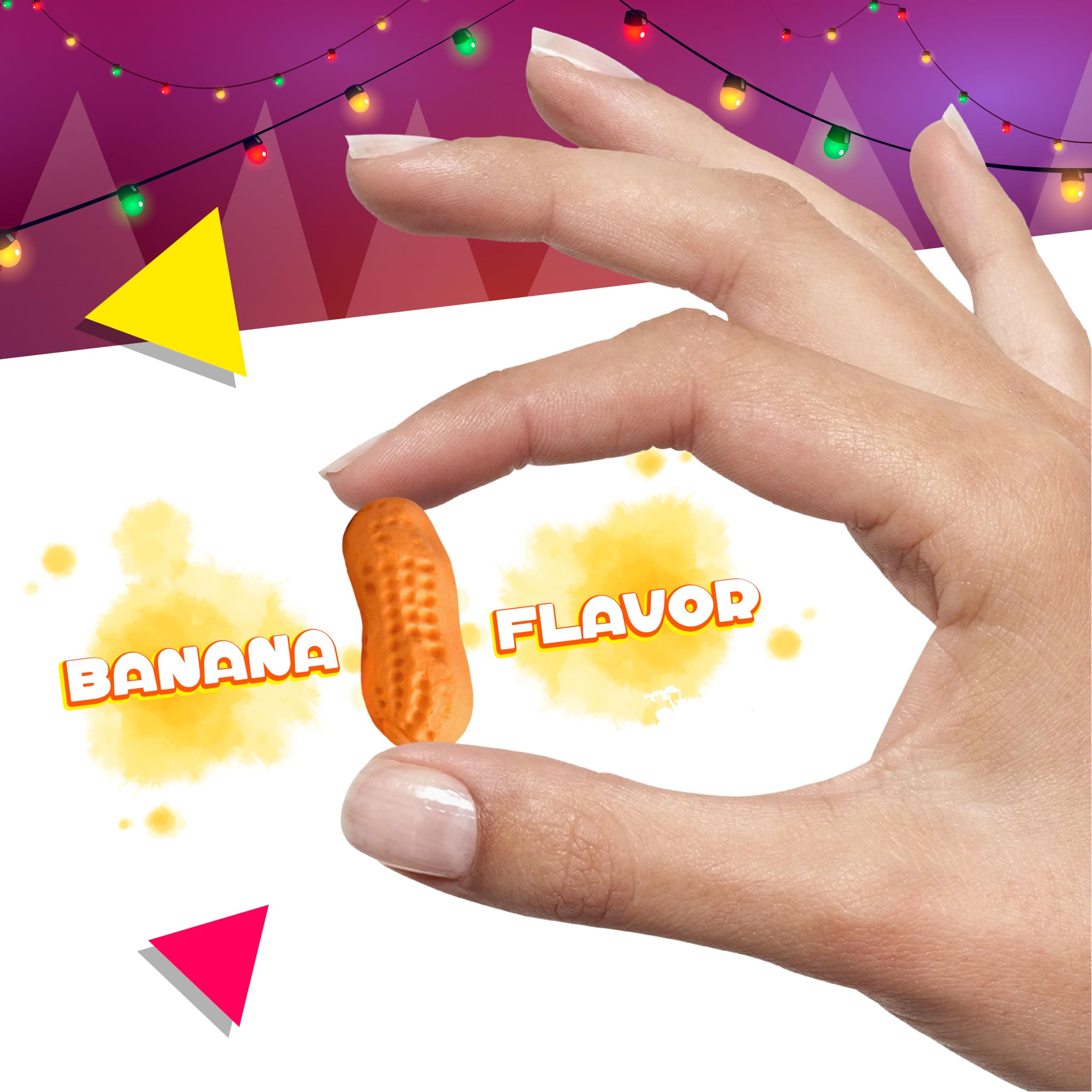 LAETAFOOD Circus Peanuts Banana label close-up, banana flavor preview