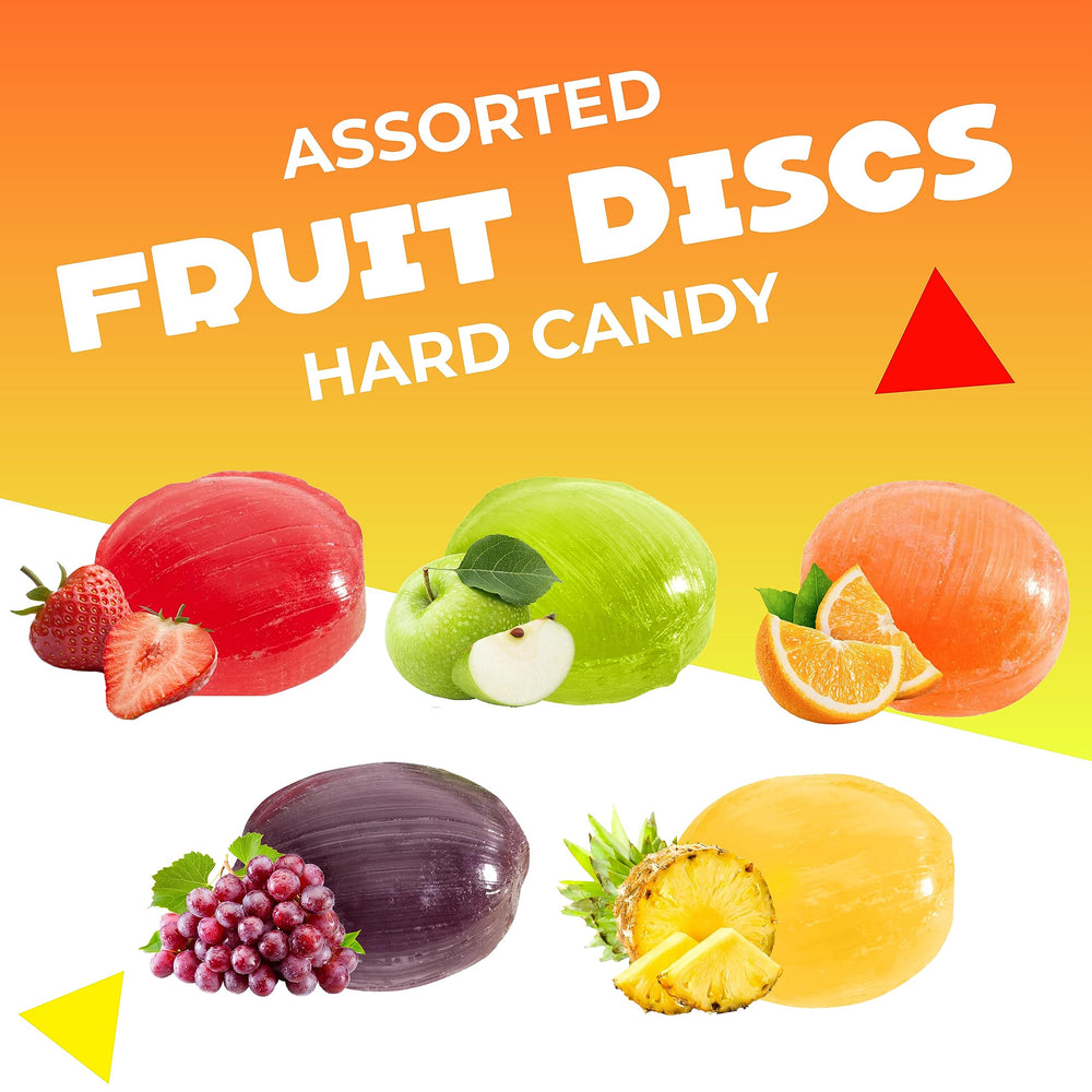 LAETAFOOD colorful disc-shaped candy adds visual appeal to displays.