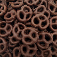 LAETAFOOD dark chocolate covered pretzels: on-the-go snacking with balanced sweet-savory flavor.