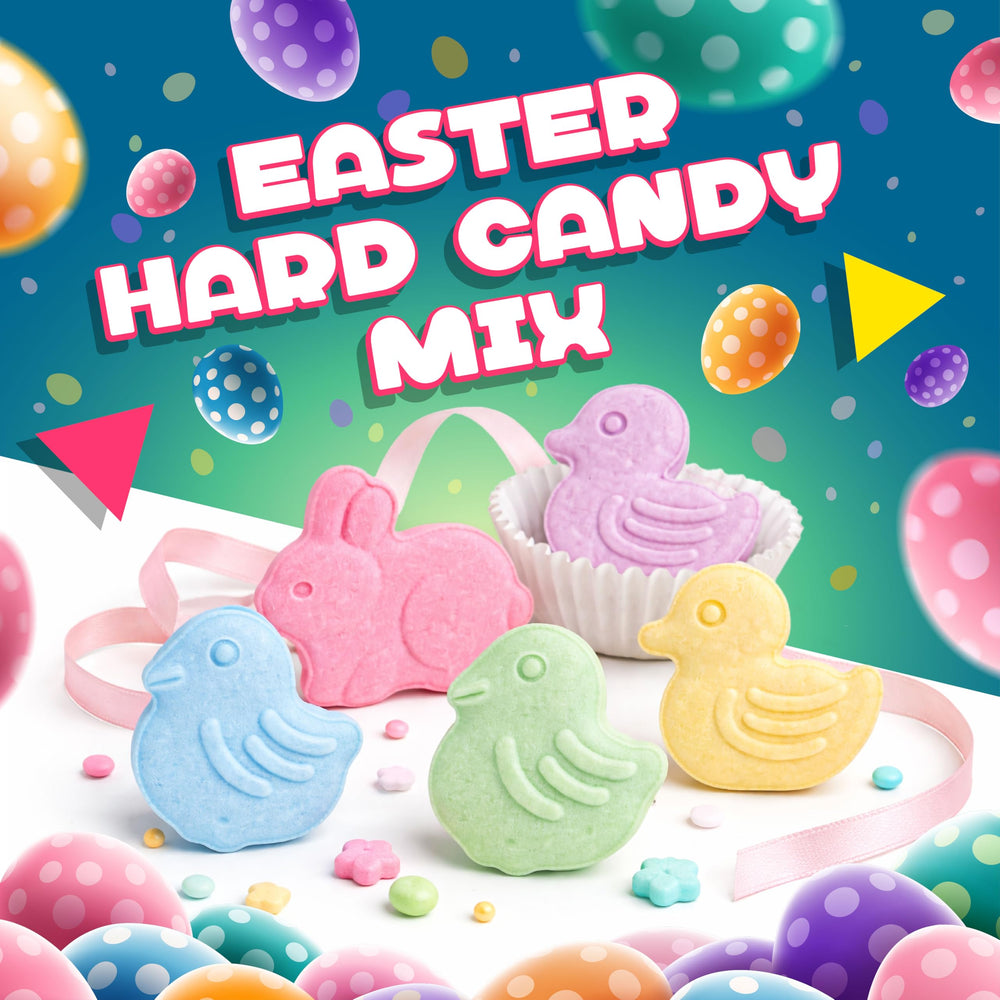 LAETAFOOD ducks, chicks, and bunnies mini candy pieces ideal for filling plastic eggs.