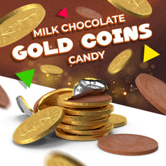 LAETAFOOD Gold Chocolate Coins embossed design adds authentic treasure appeal