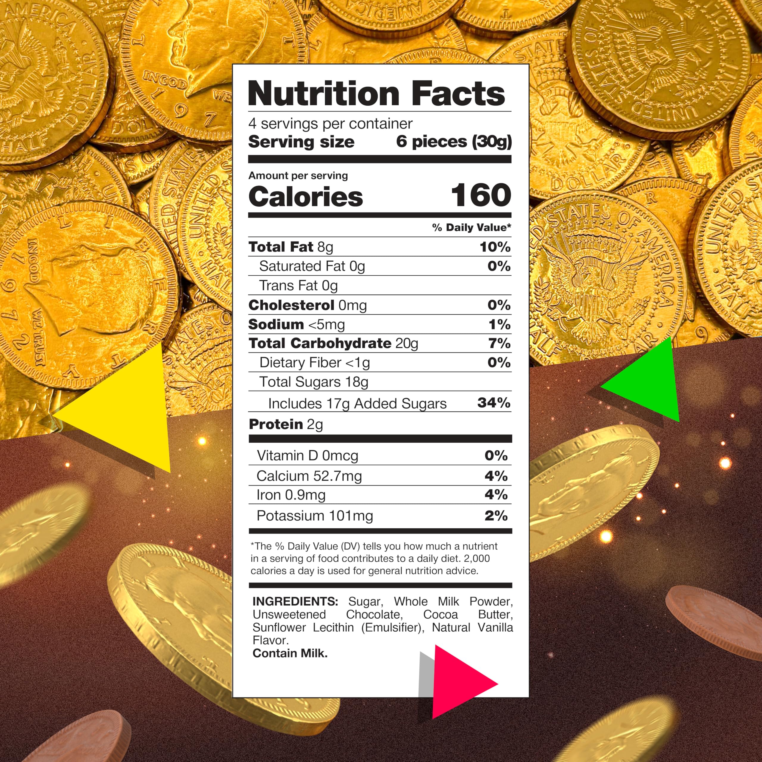 LAETAFOOD Gold Chocolate Coins foil-wrap highlights a shiny premium look