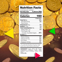 LAETAFOOD Gold Chocolate Coins foil-wrap highlights a shiny premium look