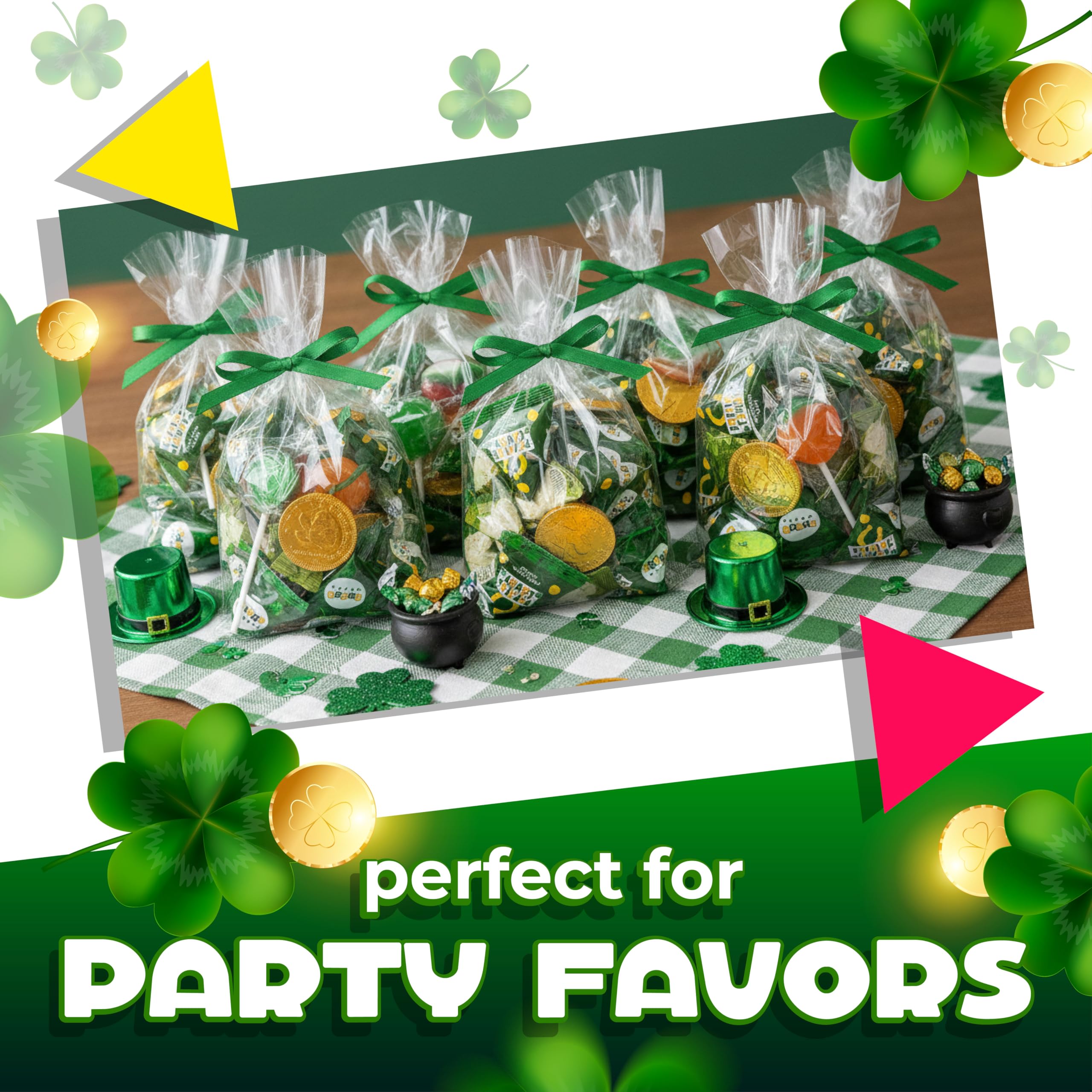 LAETAFOOD green candies enhance St Patrick's Day table styling