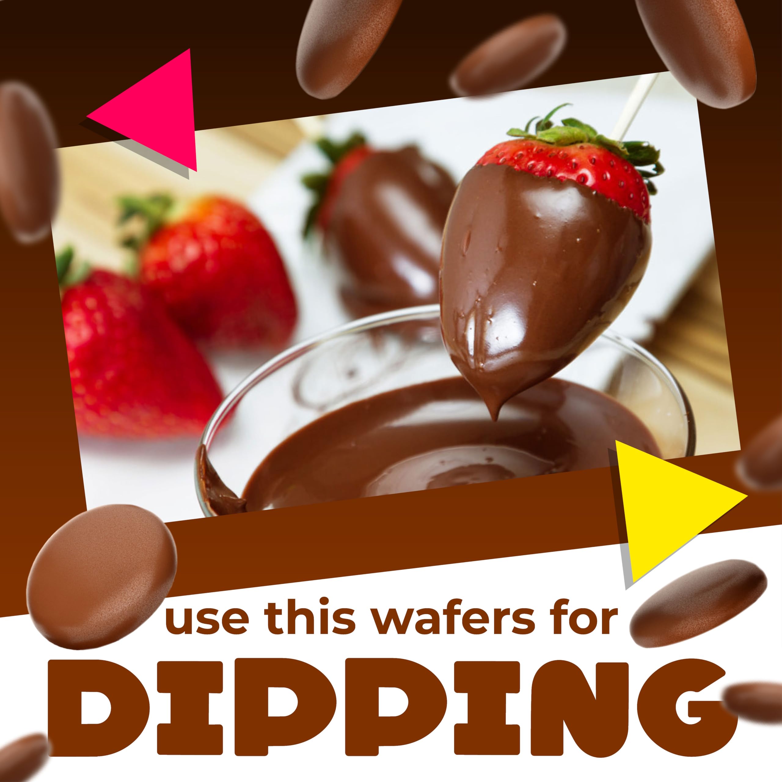 LAETAFOOD Merckens wafers deliver even melts for molded confections.