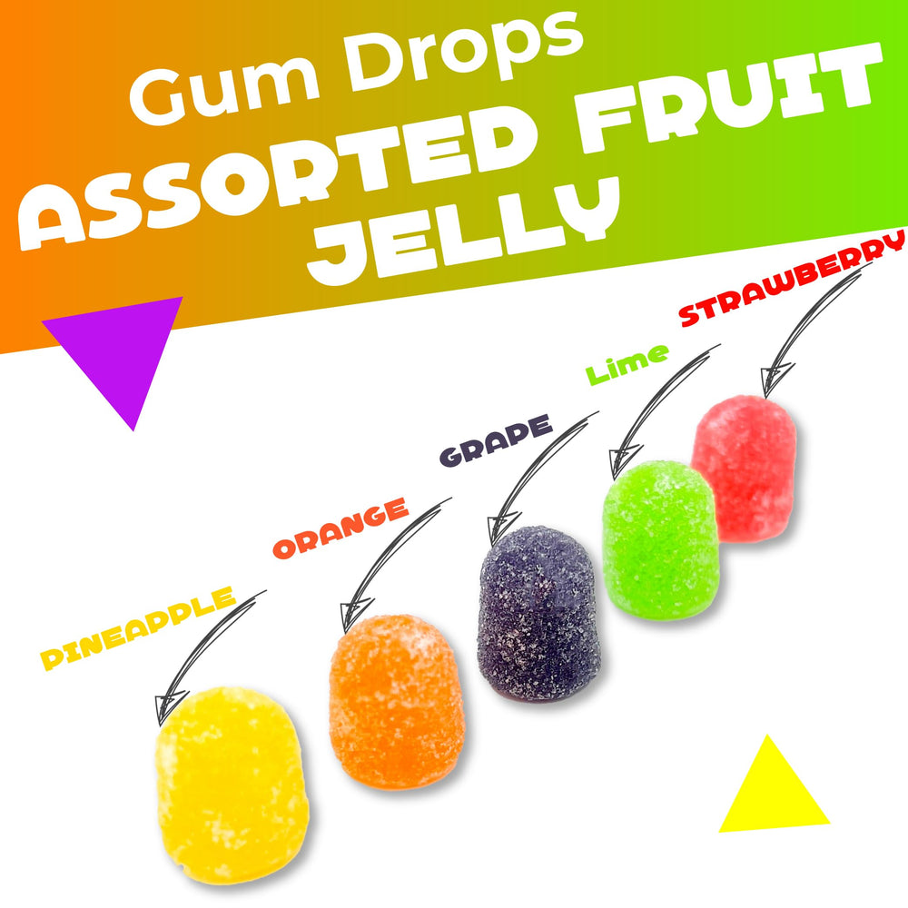 LAETAFOOD Nostalgic gum drops bring classic fruit flavors for a retro-inspired treat.