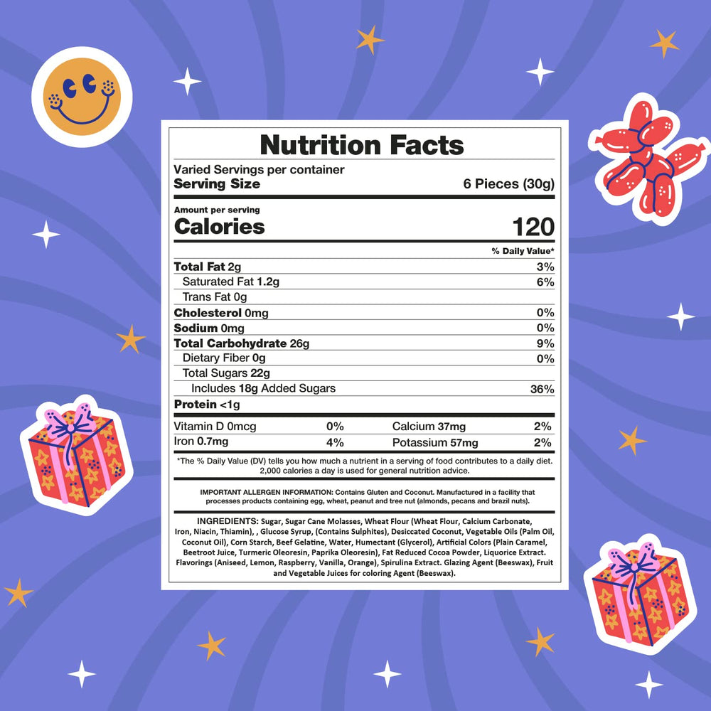 LAETAFOOD soft-chewy licorice pieces offer a friendly bite for movie nights.