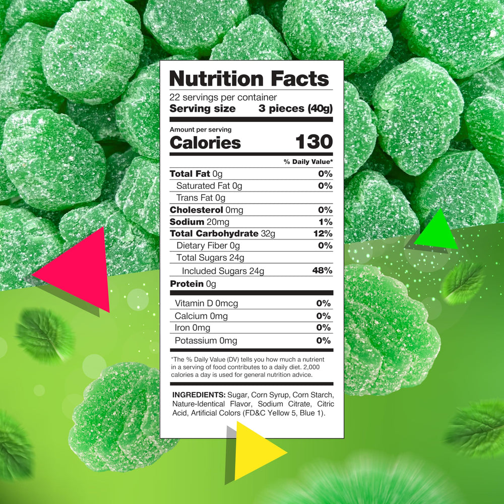 LAETAFOOD Spearmint Leaves bite-sized candies offer quick minty pick-me-ups.