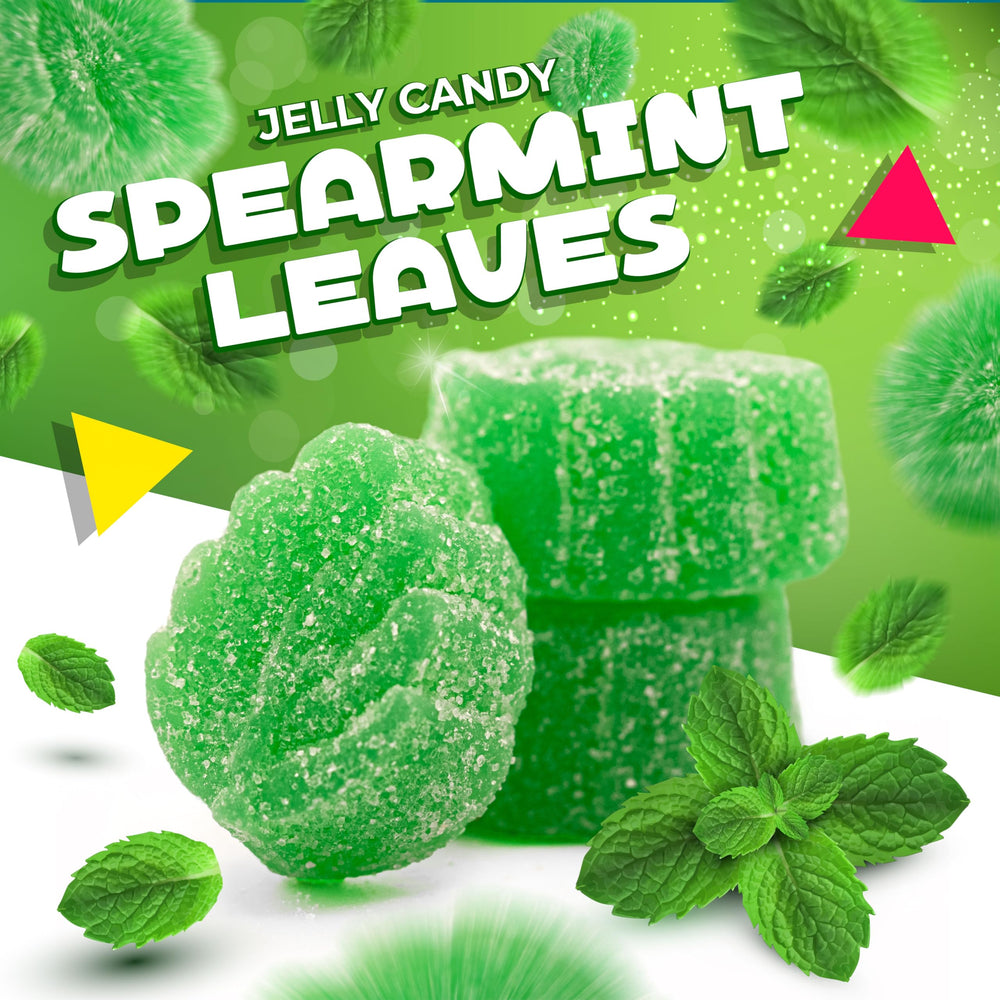 LAETAFOOD Spearmint Leaves with light sugar dust boost palate freshness.