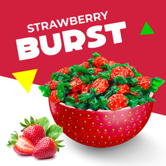 LAETAFOOD Strawberry hard candy packaging design enhancing candy bowls and gift stations.