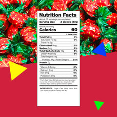 LAETAFOOD Strawberry hard candy individually wrapped for convenient treat bags and buffets.