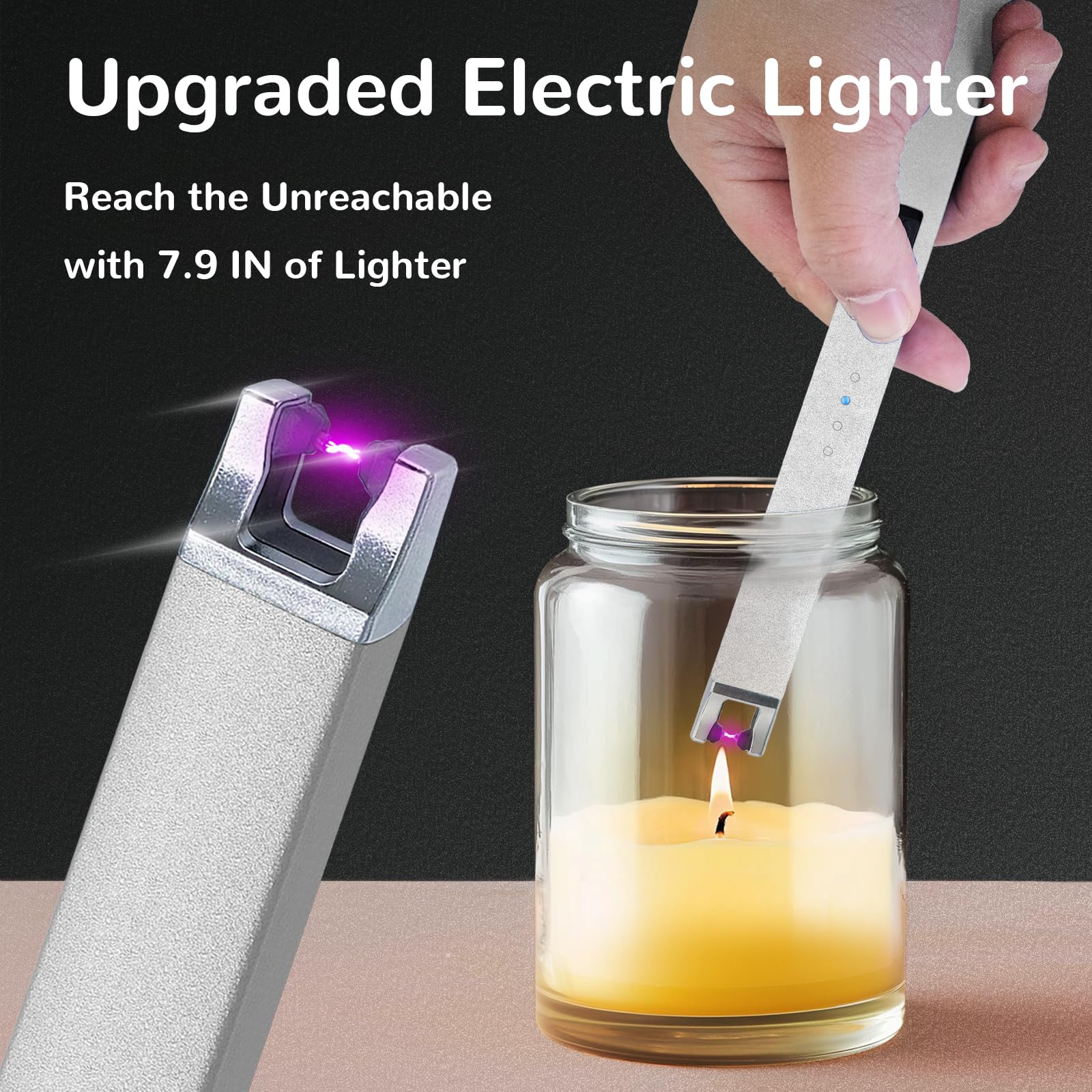 Laffizz slim portable long-neck lighter designed for deep jars