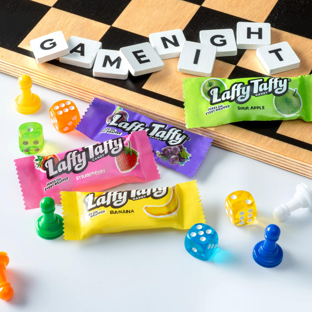 Laffy Taffy banana flavor mini bar for a playful, chewy treat.