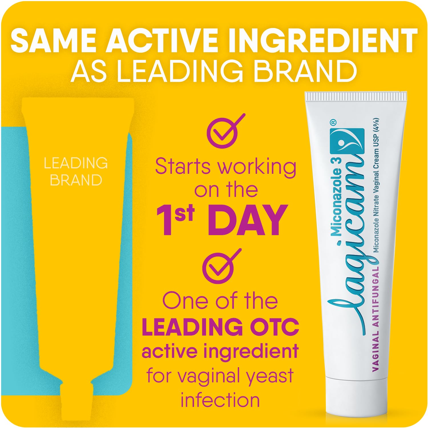 Lagicam V box packaging highlighting a 3-day treatment