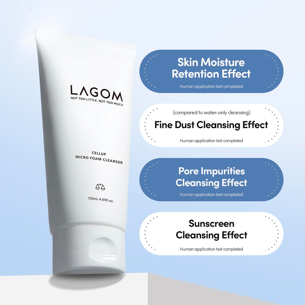 LAGOM Cellup bottle highlights patented Aqualicia peptide for hydration.