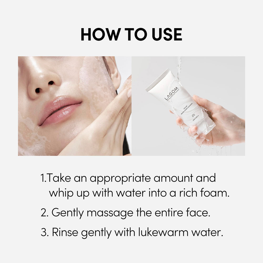 LAGOM Cellup routine shows no double cleansing needed after use.