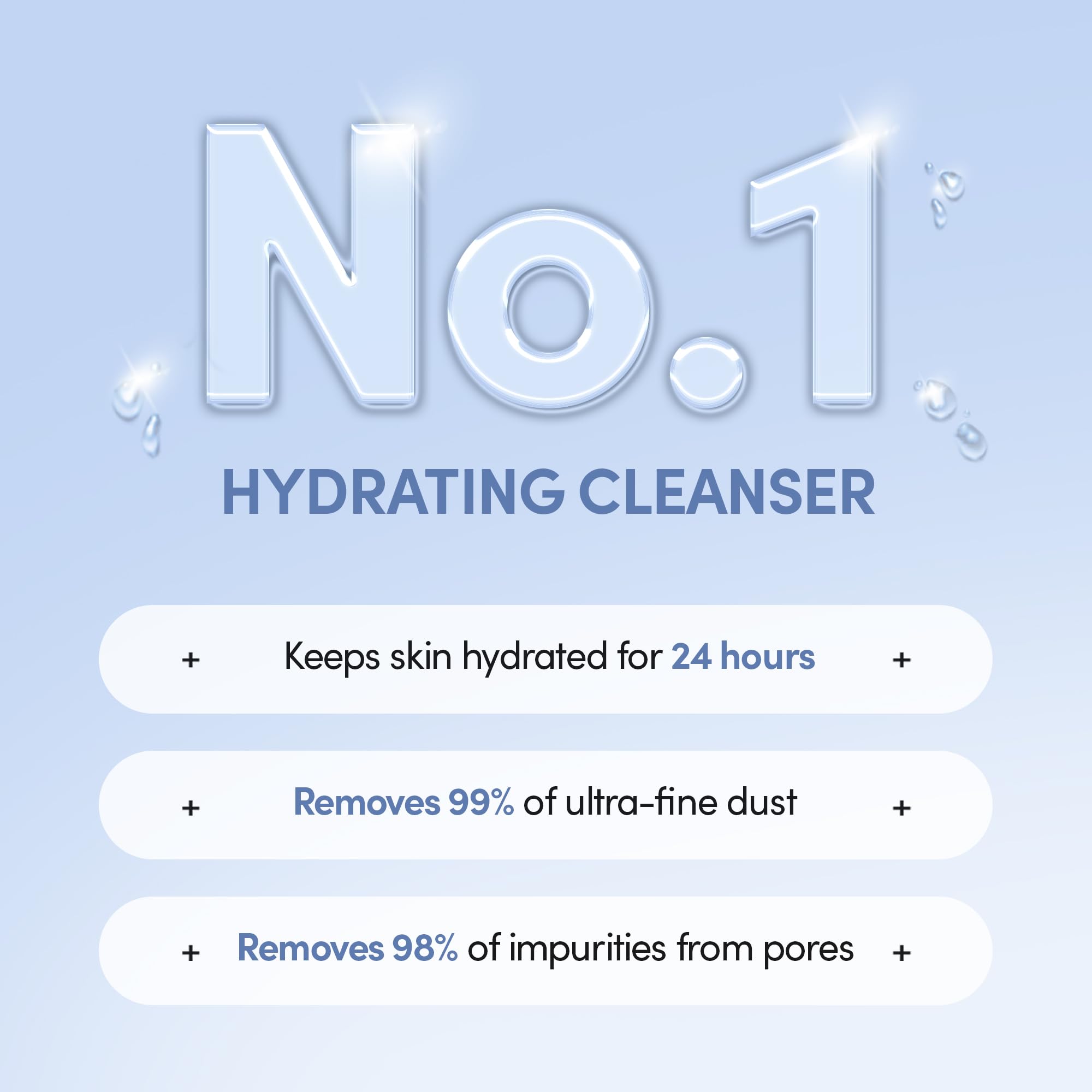 LAGOM Cellup foam on wet hands during cleansing routine.