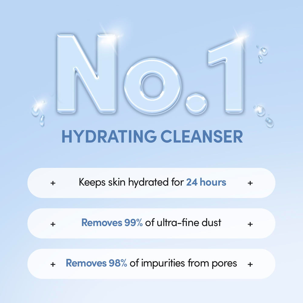 LAGOM Cellup foam on wet hands during cleansing routine.