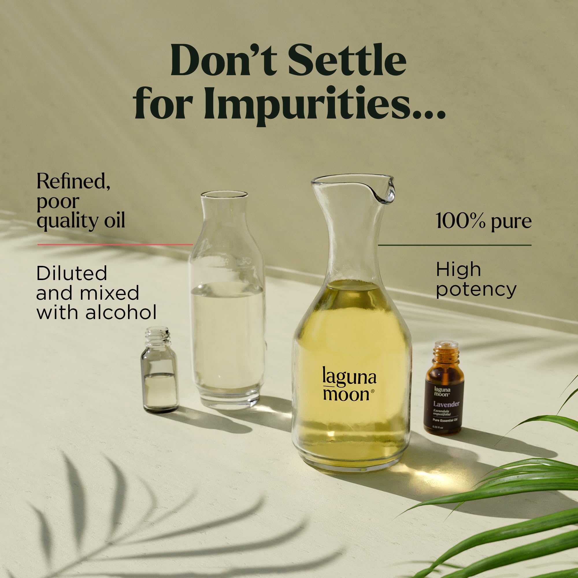 Lagunamoon diffusion scene shows oils ready for diffusers and car freshening.