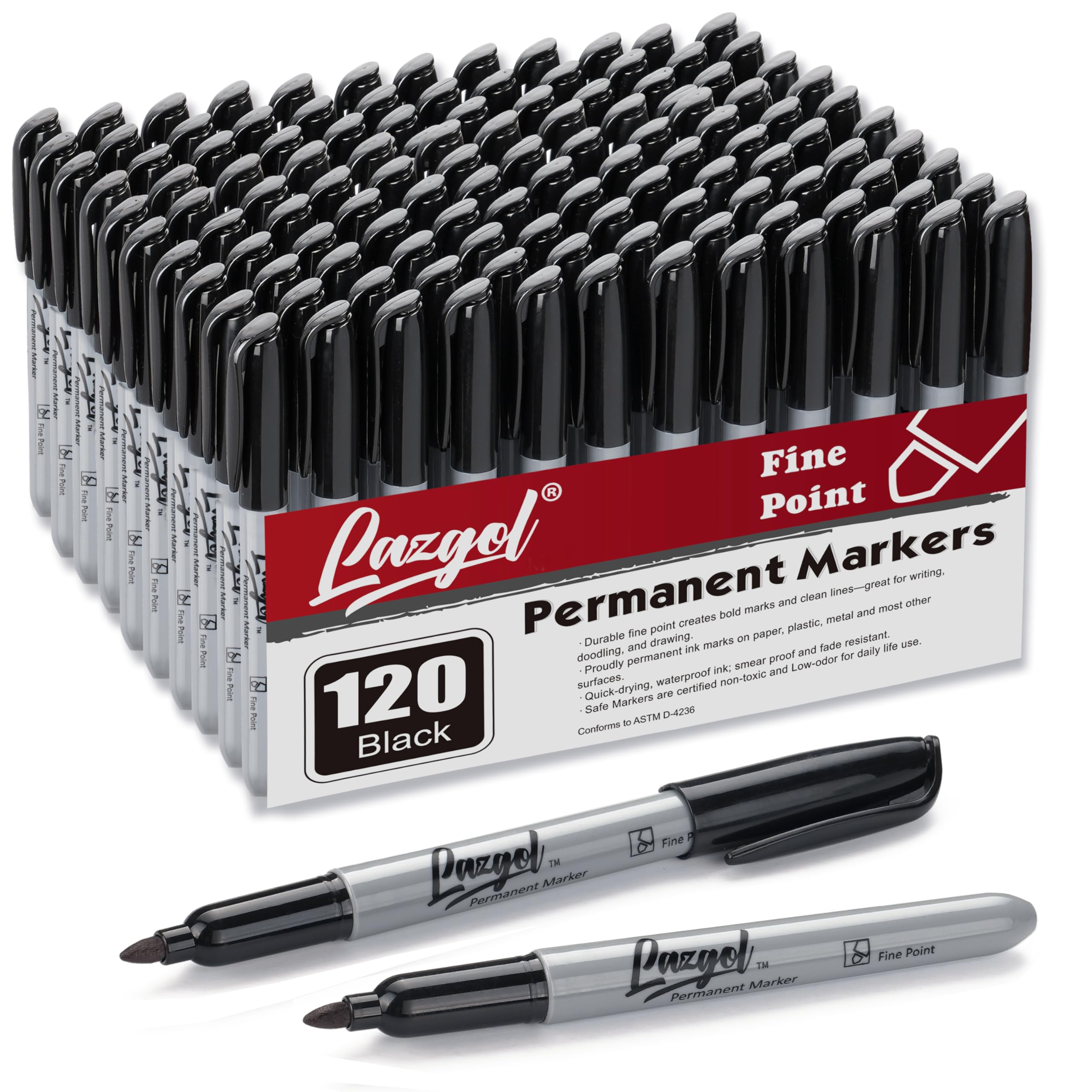 LAZGOL non-toxic, low-odor markers safe for daily use.