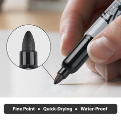LAZGOL waterproof markers deliver smear-proof ink on many surfaces.