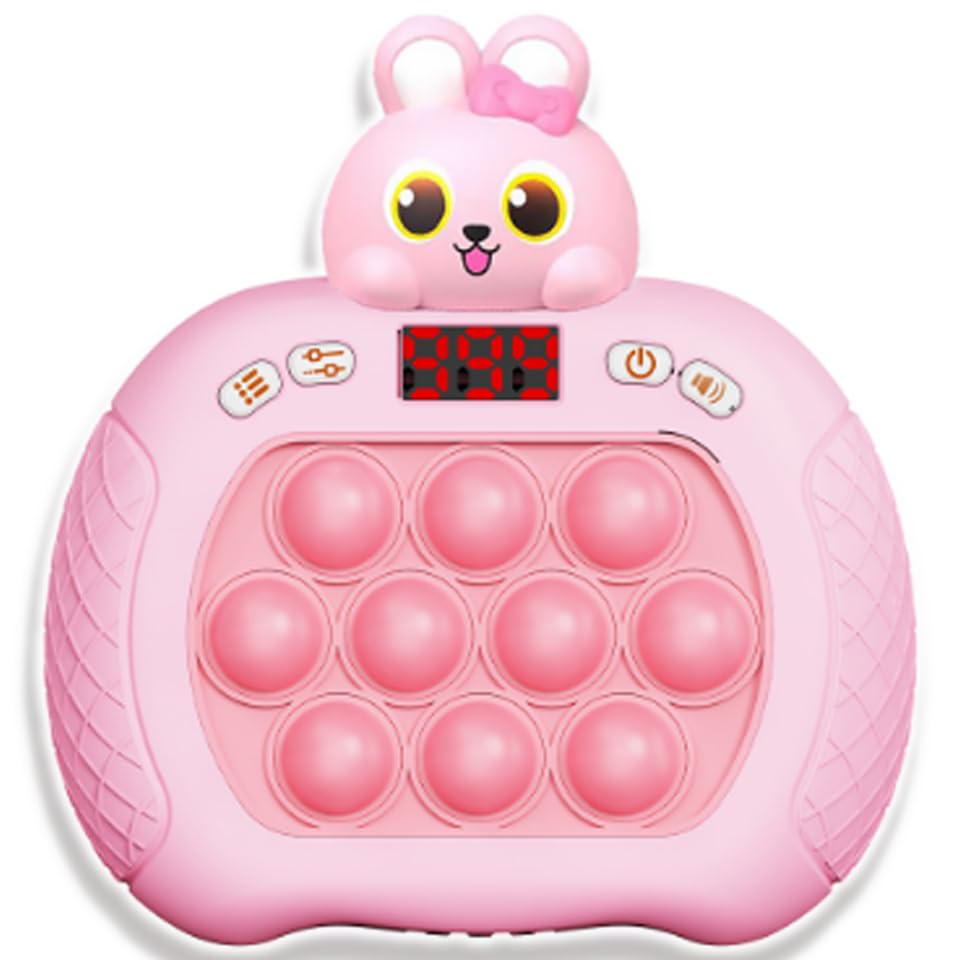 LAHAND Quick Push Pop Game rabbit front view for solo and social play