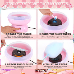 Laicao cotton candy sticks and accessories in the box, ready to use