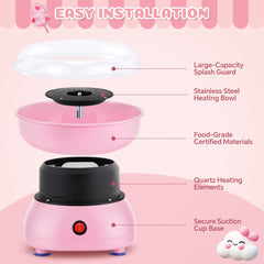 Laicao pink vintage cotton candy maker, ideal for nostalgic celebrations