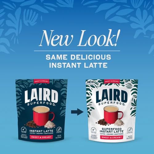 Laird Superfood instant latte dairy-free creamer delivers a rich, smooth texture