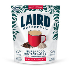Laird Superfood instant latte powder pack for quick, creamy coffee at home