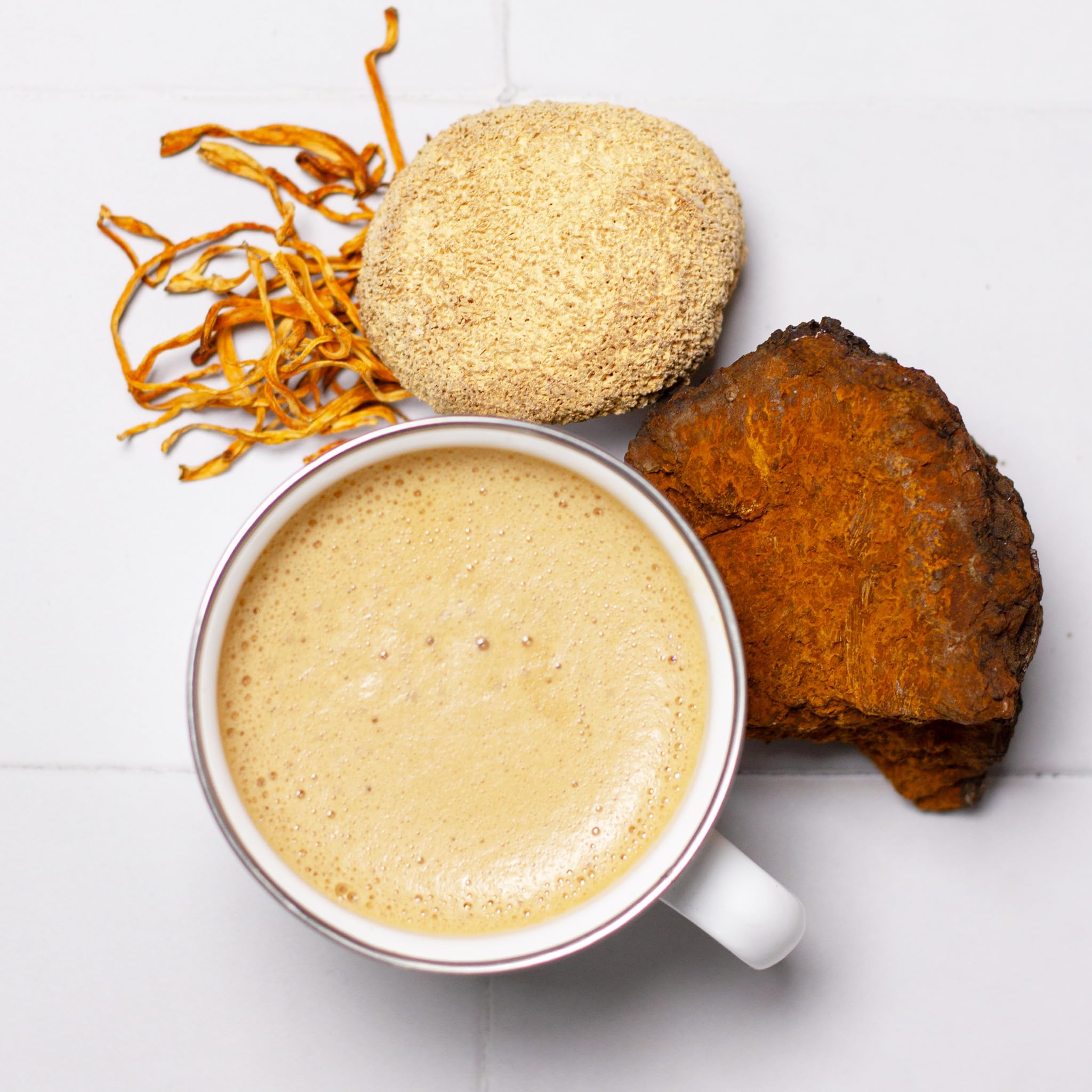 Packaging of Laird Superfood Organic Mushroom Blend showcasing ingredients