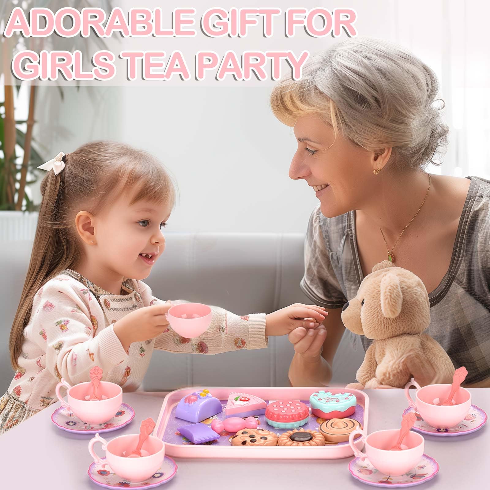 Lajeje kids tea set carrying case keeps pieces organized and portable
