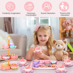 Lajeje kids tea set plates for coordinated pretend meals