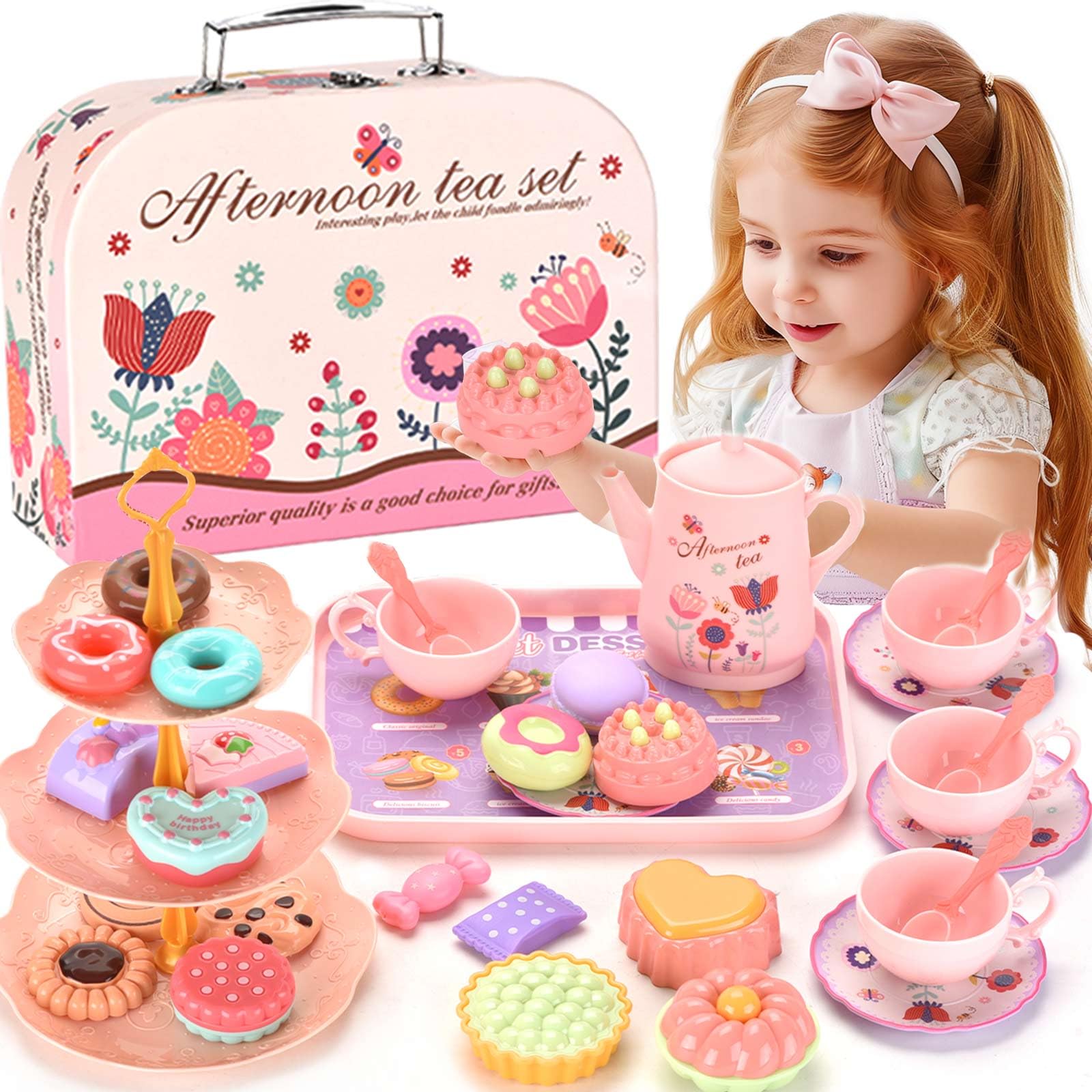 Lajeje kids tea set teapot for imaginative tea parties and storytelling
