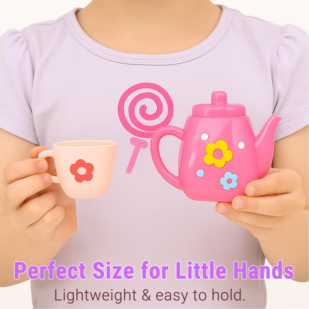 Kids playing with Lajeje tea set showcases cooperative tea party fun.