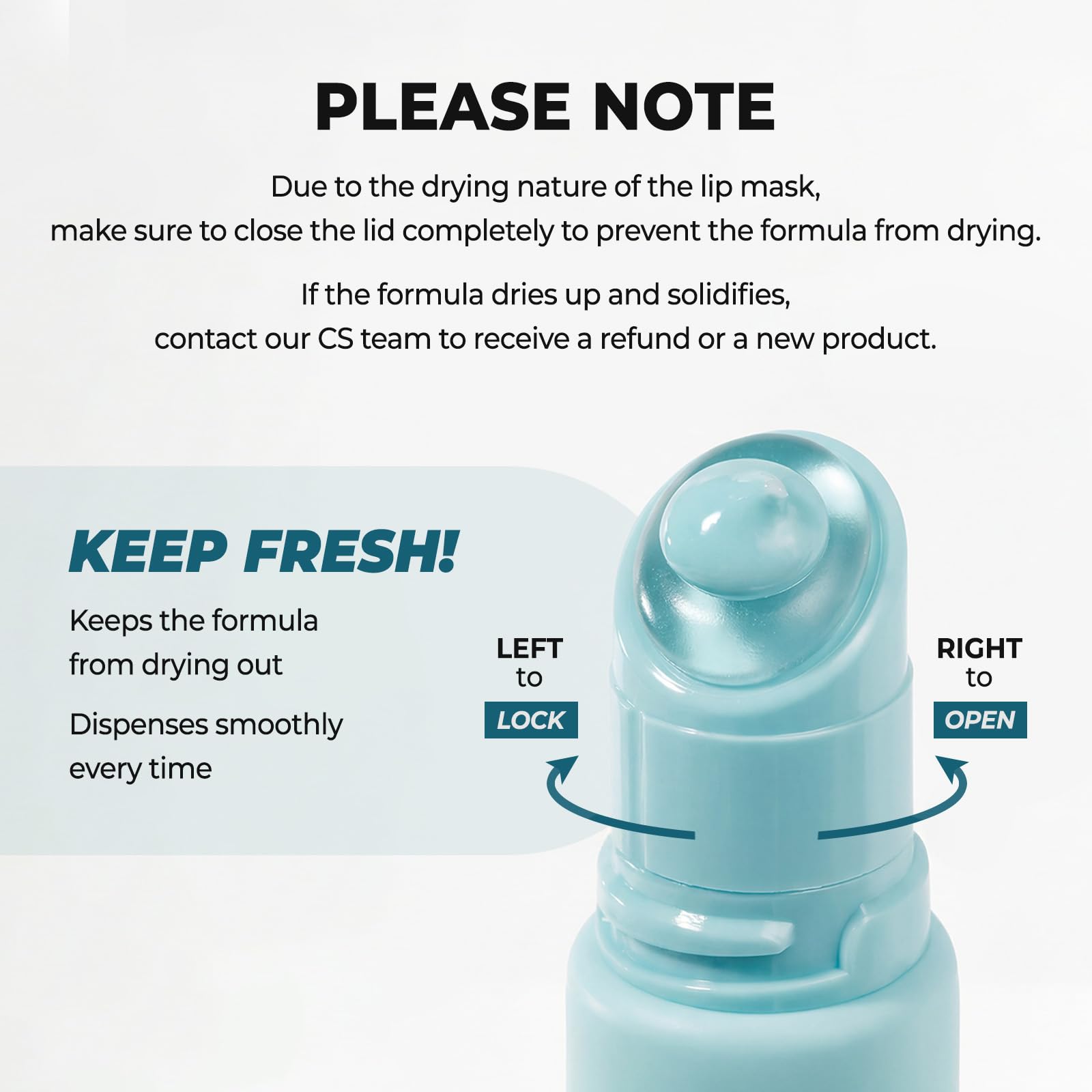 Laka Soothing Prep Lip Mask hygienic design keeps application clean