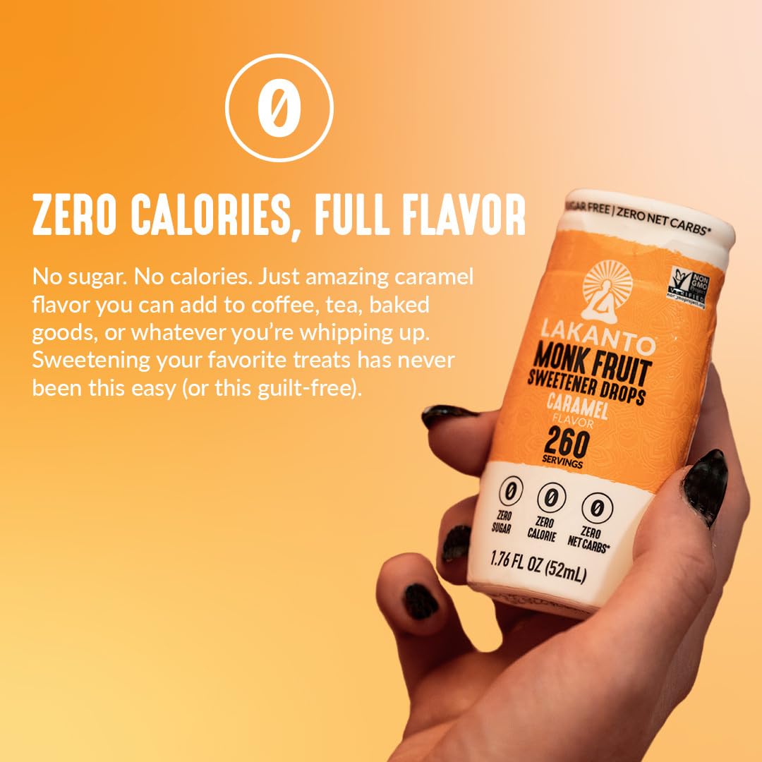 Compact Lakanto bottle in travel setting for on-the-go sugar-free sweetness