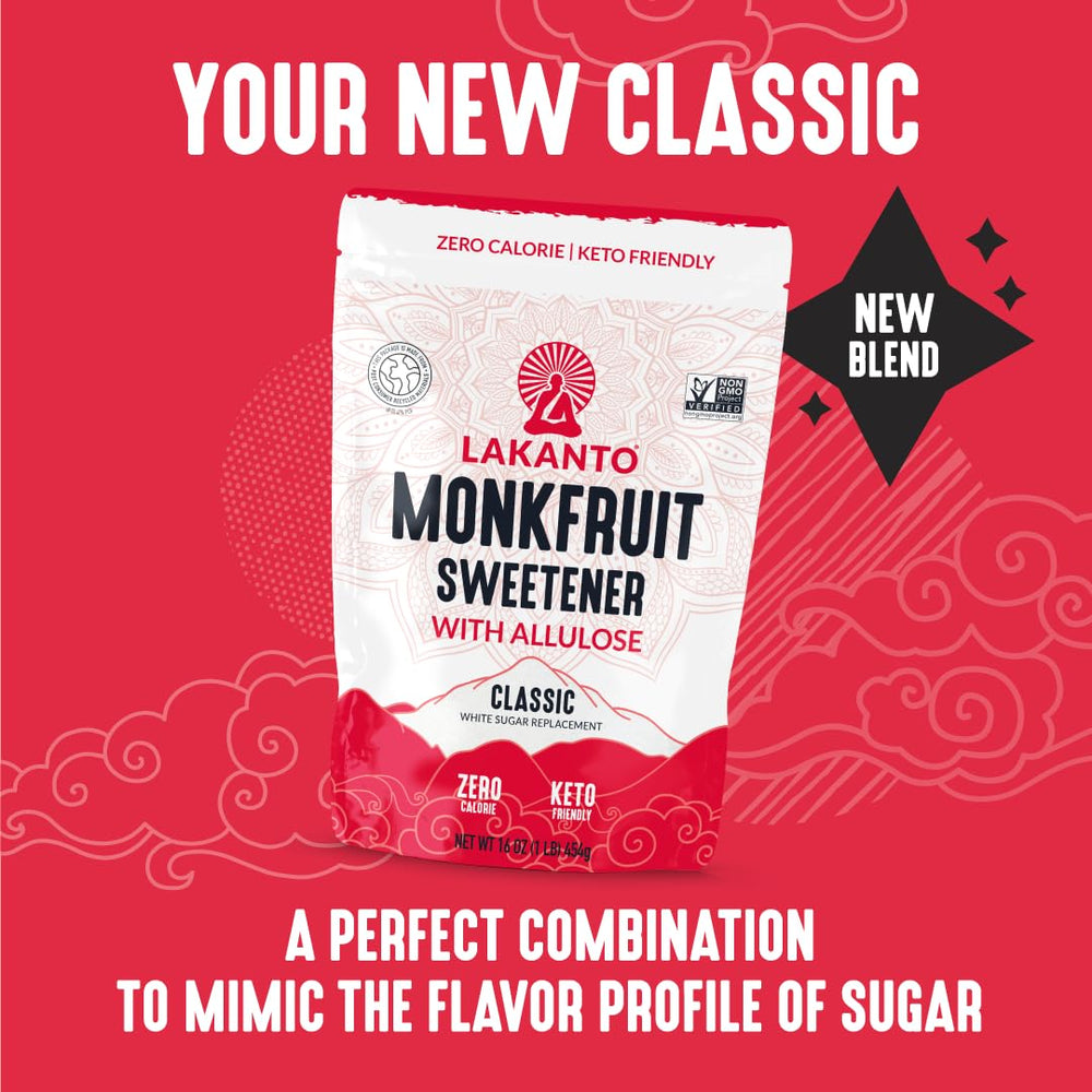 Lakanto sweetener dissolves quickly in coffee for sugar-like flavor.