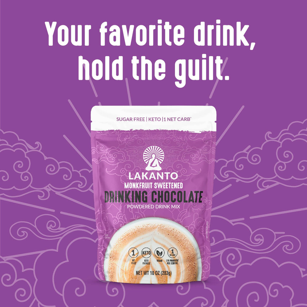 Lakanto cold cocoa in a glass demonstrates versatile keto friendly refreshment.