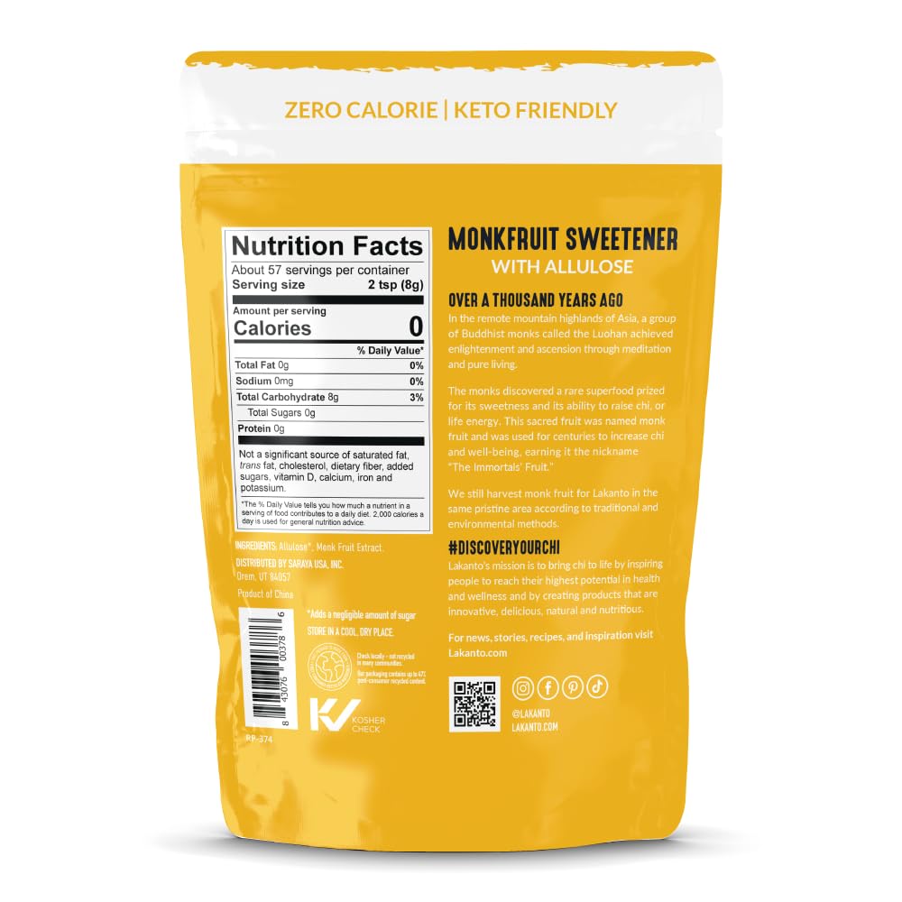 Lakanto Golden Monkfruit Sweetener dissolves quickly in liquid for easy coffee sweetness