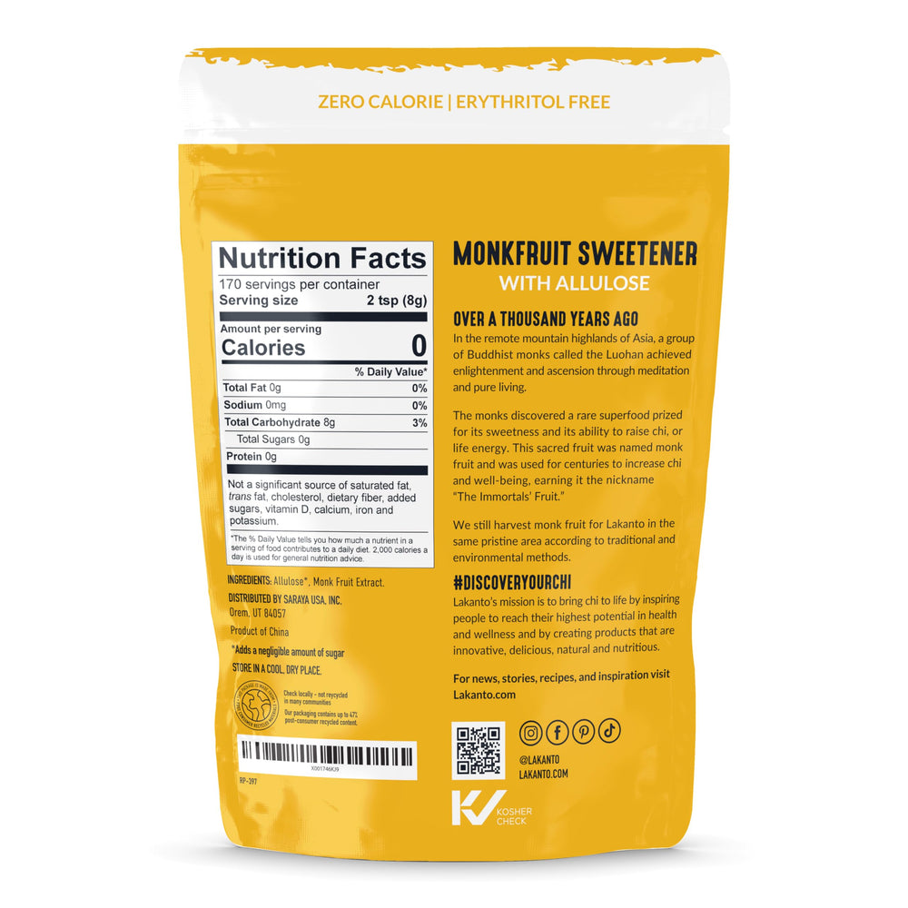 Lakanto Golden Monk Fruit Sweetener poured into coffee for a low-carb boost