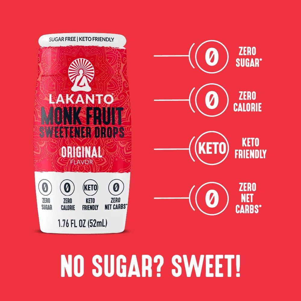 Tea cup with Lakanto drops delivering clean flavor
